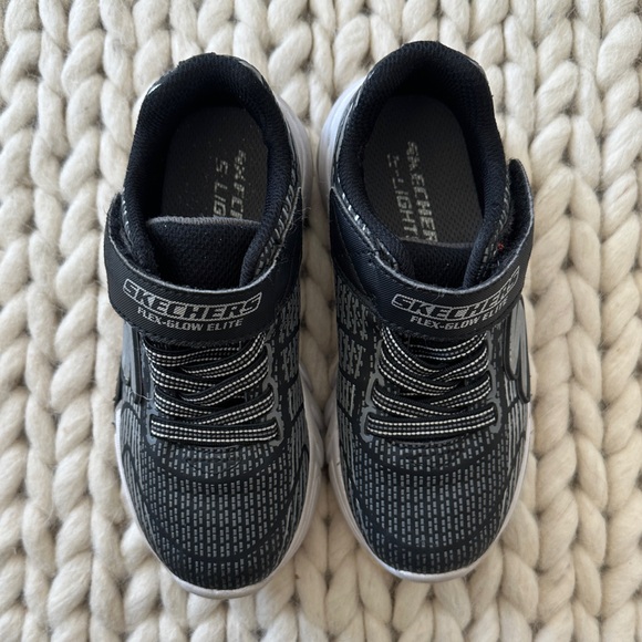 Skechers Kids Sport Lighted Flex-Glow Elite Sneakers Black Size 11 - Picture 4 of 9